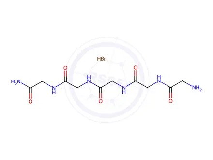Chemical structure of H-Gly-Gly-Gly-Gly-Gly-NH2·HBr