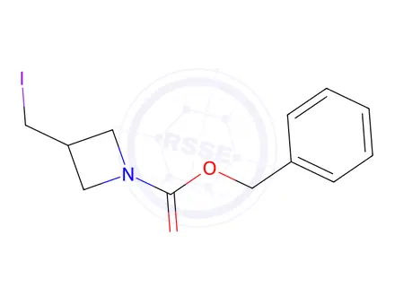 Chemical structure of benzyl 3-(iodomethyl)azetidine-1-carboxylate