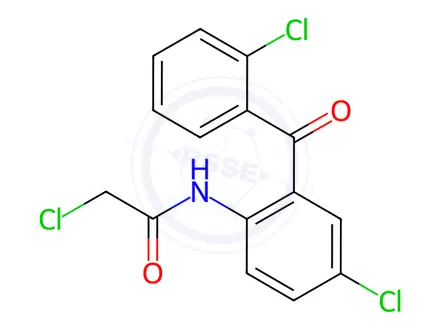 Chemical structure of Lorazepam