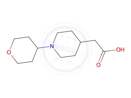 Chemical structure of 2-[1-(oxan-4-yl)piperidin-4-yl]acetic acid