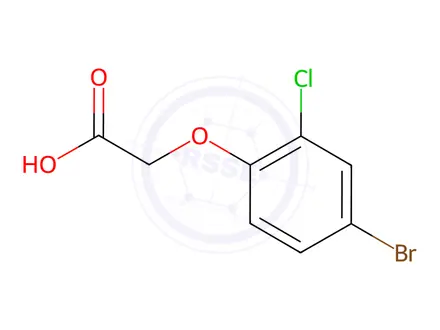 Chemical structure of 2-(4-Bromo-2-chlorophenoxy)acetic acid