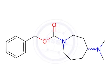 Chemical structure of Benzyl 4-(dimethylamino)azepane-1-carboxylate