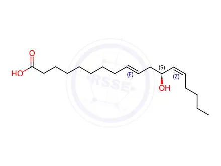 Chemical structure of Octadecanoic acid, 9,10-dihydroxy-, (9R,10R)-