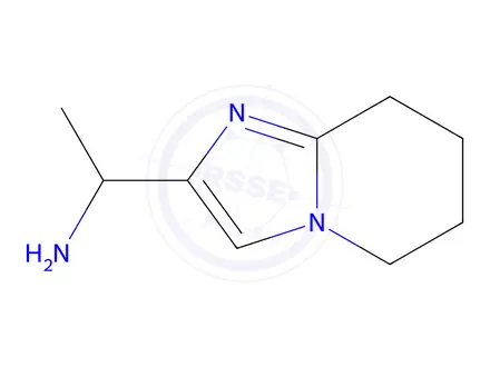 Chemical structure of 1-(5,6,7,8-Tetrahydroimidazo[1,2-a]pyridin-2-yl)ethan-1-amine