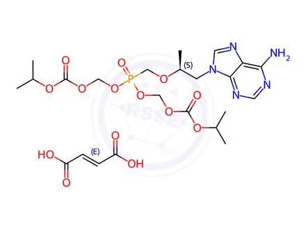 Chemical structure of S-Tenofovir Disoproxil Fumarate