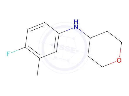 Chemical structure of N-(4-Fluoro-3-methylphenyl)tetrahydro-2H-pyran-4-amine