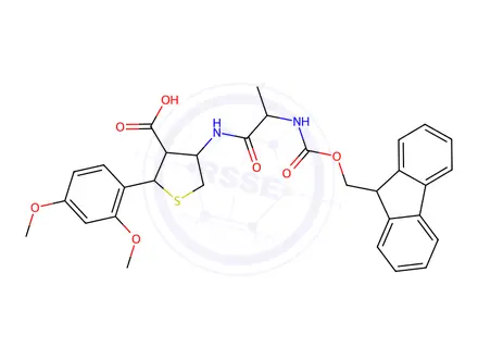 Chemical structure of Fmoc-Ala-Cys[Psi(Dmp,H)Pro]-OH