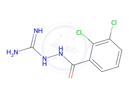 Chemical structure of 2-(2,3-dichlorobenzoyl)hydrazinecarboximidamide