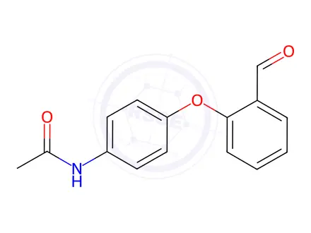 Chemical structure of N-(4-(2-formylphenoxy)phenyl)acetamide
