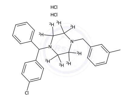 Chemical structure of Meclizine-d8 DiHCl