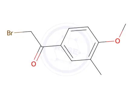 Chemical structure of 2-Bromo-1-(4-methoxy-3-methylphenyl)ethan-1-one