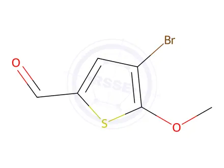 Chemical structure of 4-bromo-5-methoxythiophene-2-carbaldehyde