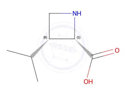 Chemical structure of (2S,3R)-3-isopropylazetidine-2-carboxylic acid
