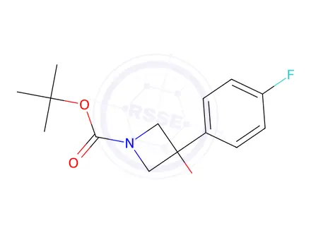 Chemical structure of tert-Butyl 3-(4-fluorophenyl)-3-hydroxyazetidine-1-carboxylate