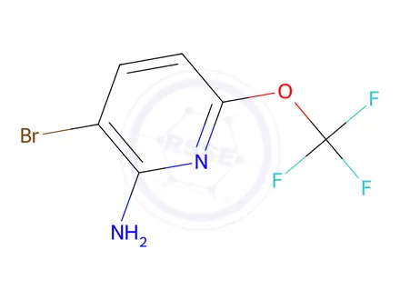 Chemical structure of 3-Bromo-6-(trifluoromethoxy)pyridin-2-amine