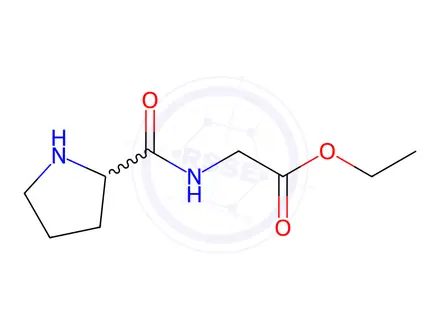 Chemical structure of ethyl prolylglycinate