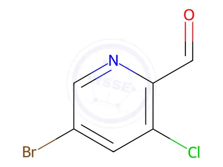Chemical structure of 5-Bromo-3-chloropicolinaldehyde