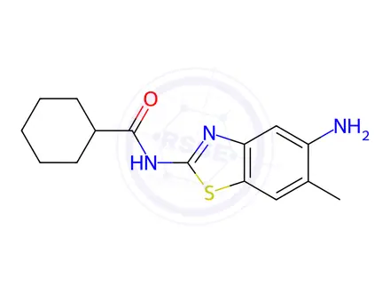 Chemical structure of N-(5-Amino-6-methylbenzo[d]thiazol-2-yl)cyclohexanecarboxamide