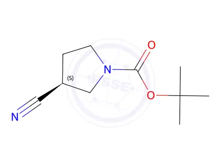 Chemical structure of tert-Butyl (S)-3-cyanopyrrolidine-1-carboxylate