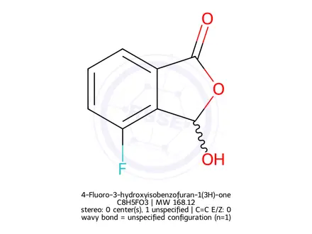Chemical structure of 4-Fluoro-3-hydroxyisobenzofuran-1(3H)-one
