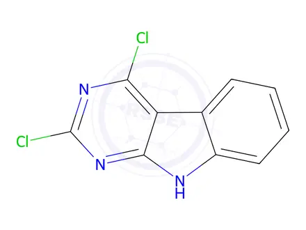 Chemical structure of 2,4-Dichloro-9H-pyrimido[4,5-b]indole