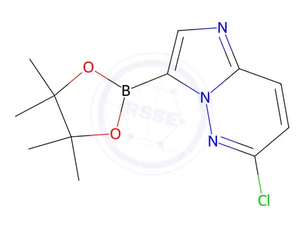 Chemical structure of 6-Chloro-3-(4,4,5,5-tetramethyl-1,3,2-dioxaborolan-2-yl)imidazo[1,2-b]pyridazine