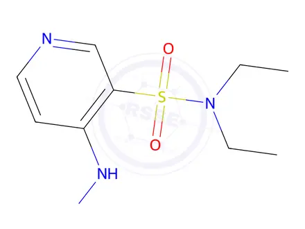 Chemical structure of N,N-diethyl-4-hydrazinylpyridine-3-sulfonamide