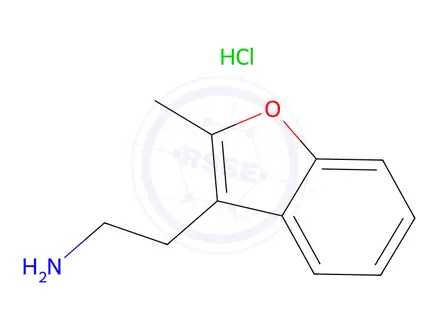 Chemical structure of 2-(2-methyl-1-benzofuran-3-yl)ethan-1-amine hydrochloride