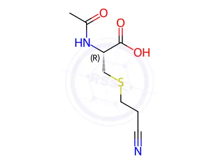 Chemical structure of N-Acetyl-S-(2-cyanoethyl)-L-cysteine