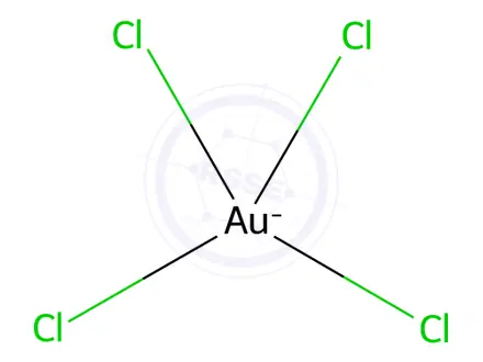 Chemical structure of Sodium tetrachloroaurate(1-)--water (1/1/1)