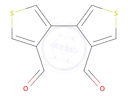 Chemical structure of 4-(4-formylthiophen-3-yl)thiophene-3-carbaldehyde