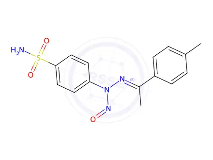 Chemical structure of (E)-4-(1-nitroso-2-(1-(p-tolyl)ethylidene)hydrazinyl)benzensulfonamide