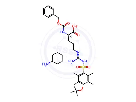 Chemical structure of Z-D-Arg(Pbf)-OH*CHA