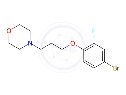 Chemical structure of 4-(3-(4-Bromo-2-fluorophenoxy)propyl)morpholine