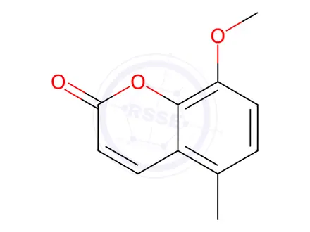 Chemical structure of 5-Methyl-8-methoxycoumarin