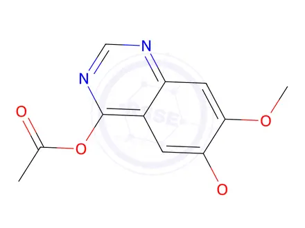 Chemical structure of 6,7-dimethoxyquinazolin-4-yl acetate