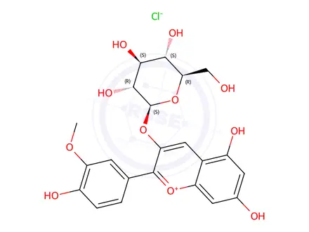 Chemical structure of Peonidin 3-O-glucoside Chloride