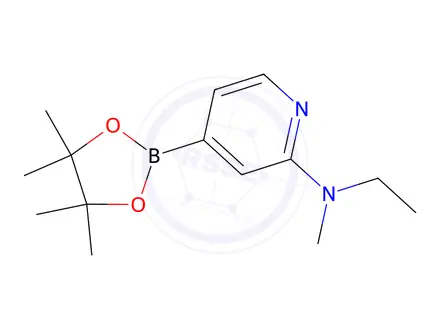Chemical structure of 3-Hydroxy-2,3-dimethylbutan-2-yl hydrogen (2-(ethyl(methyl)amino)pyridin-4-yl)boronate