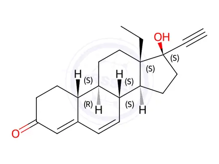 Chemical structure of 6(7)-Dehydro Norgestrel