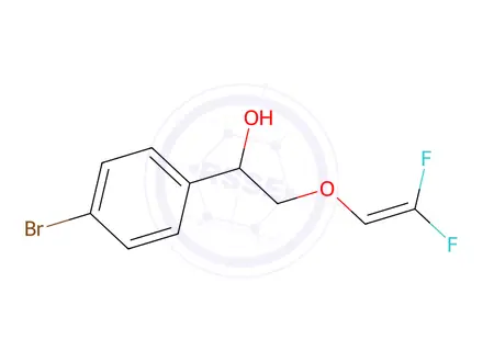Chemical structure of 1-(4-Bromophenyl)-2-((2,2-difluorovinyl)oxy)ethan-1-ol