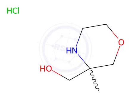 Chemical structure of (3-Methylmorpholin-3-yl)methanol Hydrochloride