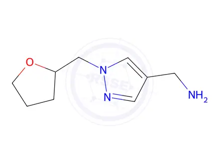 Chemical structure of (1-((tetrahydrofuran-2-yl)methyl)-1h-pyrazol-4-yl)methanamine