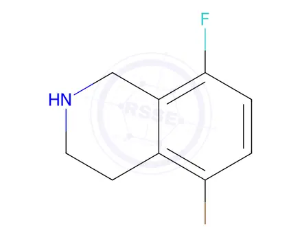Chemical structure of 5-bromo-8-fluoro-1,2,3,4-tetrahydroisoquinoline