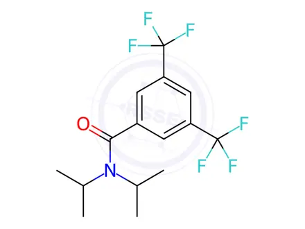 Chemical structure of N,N-Bis(1-methylethyl)-3,5-bis(trifluoromethyl)benzamide