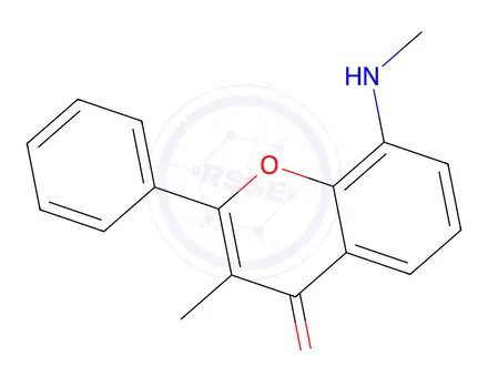 Chemical structure of 4H-1-Benzopyran-4-one,3-methyl-8-(methylamino)-2-phenyl-(9CI)