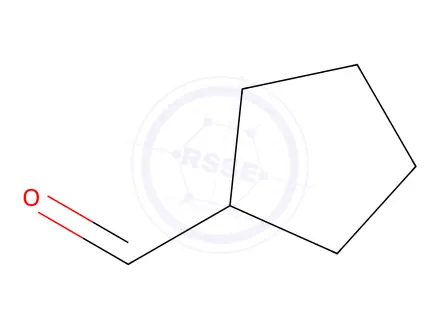 Chemical structure of Cyclopentanecarboxaldehyde (stabilized with HQ)