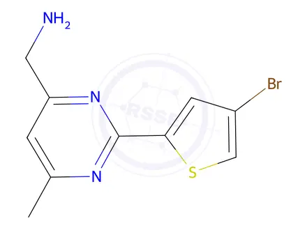 Chemical structure of 1-[2-(4-Bromothiophen-2-yl)-6-methylpyrimidin-4-yl]methanamine