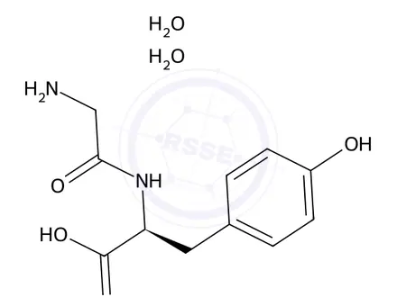 Chemical structure of Glycyl-L-Tyrosine hydrate