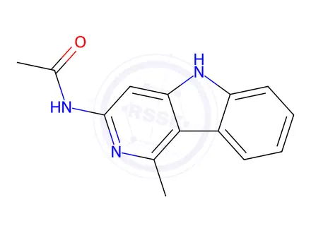Chemical structure of N-(1-Methyl-5H-pyrido[4,3-b]indol-3-yl)acetamide