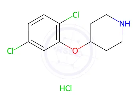 Chemical structure of 4-(2,5-Dichlorophenoxy)piperidine hydrochloride
